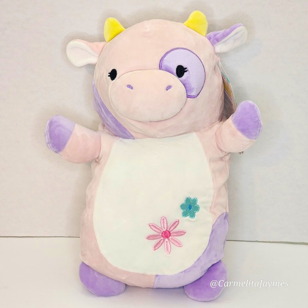 PATTY 🐄 Purple And Pink Flower Hugmee Cow Original Squishmallow By Kellytoy NWT